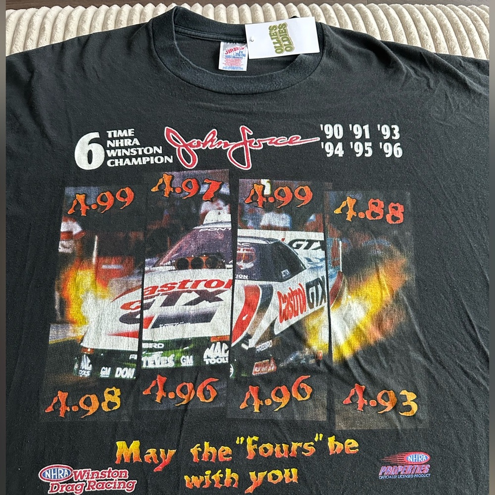 Vintage 1996 NHRA John Force t-shirt